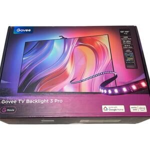 Govee TV Backlight 3 Pro For 55-65 Inch TV AI Triple Camera Siri App Control NEW